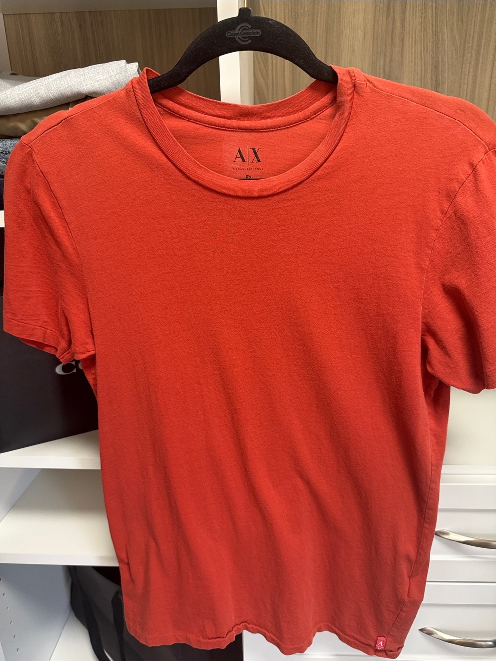 A/X Armani Exchange Orange Short Sleeve Crew Neck Tee